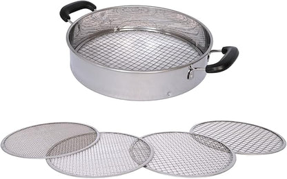 Multi-Purpose Soil Sifter with Handle | Includes 4 Changeable Screens | Ideal for Soil, Rock, Compost, and Debris Sifting