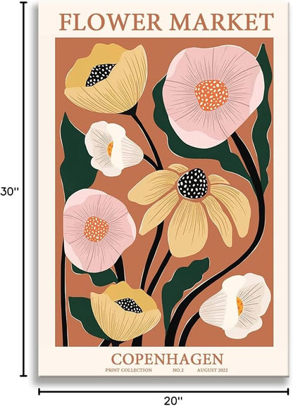 Zzuyi Flower Market Poster,Anthropologie art,Botanical Flower wall art for Living Room Bedroom Decoration-20x30