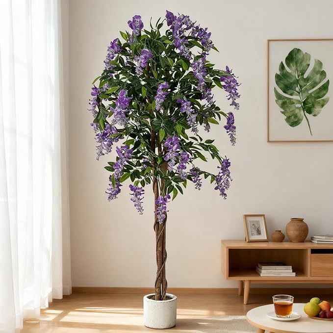 SAFEPLUS 5.5ft Ficus Artificial Fake Trees for Indoor or Outdoor Décor