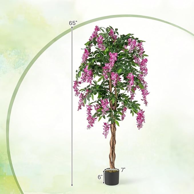 SAFEPLUS 5.5ft Ficus Artificial Fake Trees for Indoor or Outdoor Décor