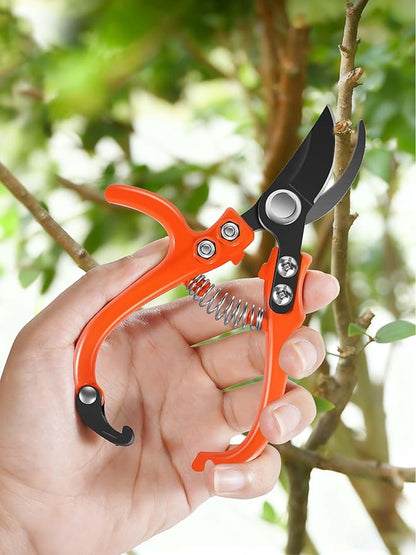 Garden Scissors&Shears Set, Gardening Clippers with Bypass and Needle-Nose Blades for Plants, Floral Scissors for Cutting Flowers Stems, Bonsa, Herbs and Buds, Pruning Snips for Trimming and Shaping
