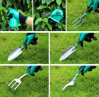 Gardening Tools Set, Gardening Tools, 7 Piece Set Heavy Duty Gardening Hand Tools, Outdoor Garden Hand Tools with Non Slip Rubber Grips. with Handbag.