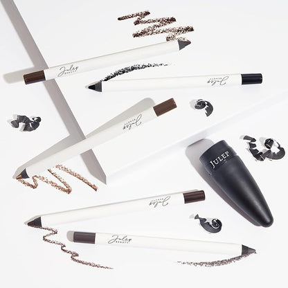 Julep Cosmetic Makeup Pencil Sharpener - Eyeliner, Lip Liner and Eyebrow Pencils - Compact Travel Friendly - Easy to Clean - Universal Sharpener for Wood and Plastic Pencils - German Made Steel