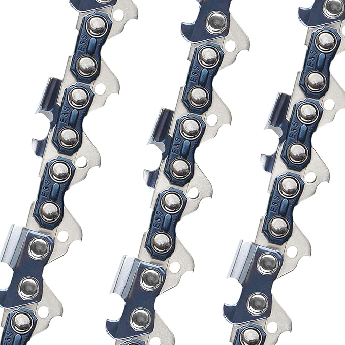 E & S 3 Pack 20 Inch Chainsaw Chain .325" Pitch .050" Gauge 78 Drive Links Semi-Chisel Chain Saw Chains for Husqvarna, Poulan, Craftsman, Greenworks and More Chainsaw Brands