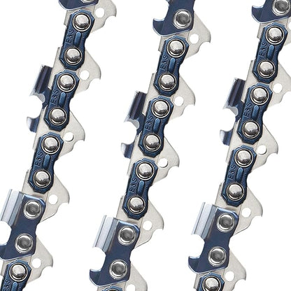 E & S 3 Pack 20 Inch Chainsaw Chain .325" Pitch .050" Gauge 80 Drive Links Semi-Chisel Chain Saw Chains for Husqvarna, Poulan, Craftsman, Greenworks and More Chainsaw Brands