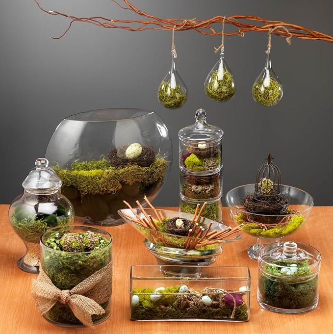 SuperMoss (26956) Preserved Spanish Moss – Decorative Moss for Crafts, Potted Plants, Fairy Gardens, Vase Filler, Floral Arrangements & Indoor/Outdoor Garden Projects, 120 Cu in, Coffee