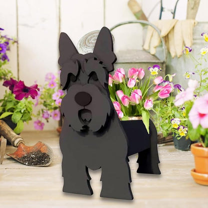 Scottish Terrier Dog Planter Plant Pots,Cute Dog Flower Planter,Gifts for Pet Lovers,Unique Animal Plant Pots,Office,Indoor Outdoor Garden Decor(9.45 * 6.61 * 13.39in)