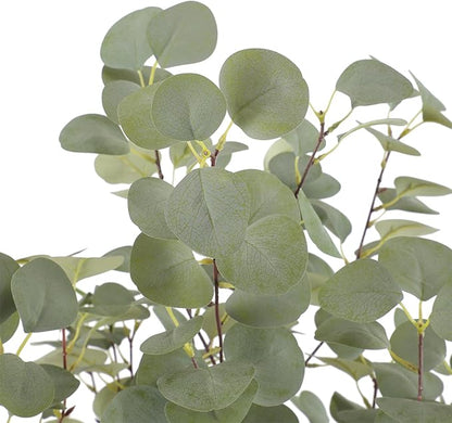 Tall Eucalyptus Tree Artificial，8ft(96in) Faux Eucalyptus Tree with Realistic Silk Leaves， Fake Trees Indoor Outdoor for Home Office Living Room Bedroom Foyer Porch Decor.