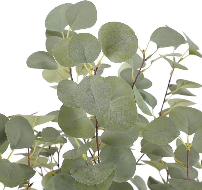 Tall Eucalyptus Tree Artificial，6ft(72in) Faux Eucalyptus Tree with Realistic Silk Leaves， Fake Trees Indoor Outdoor for Home Office Living Room Bedroom Foyer Porch Decor.