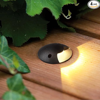 LED Well Lights Outdoor In Ground Lighting Low Voltage Landscape Lighting,2W AC/DC 12V 24V Driveway Lights Warm White Waterproof IP68 Aluminium Single Side Lighting,4PACKS