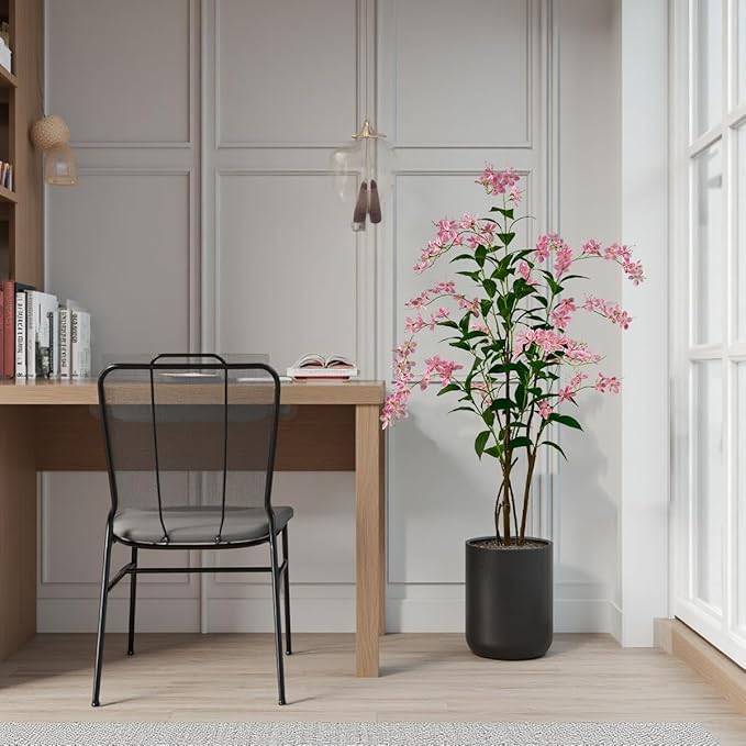 Artificial Tree Faux Jasmine Tree 5ft Tall Fake Jasmine Plant in Pot Fake Silk Tree Faux Plants Indoor