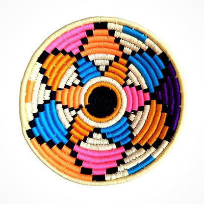 Bhumee Creations Rattan Trendy & Timeless: Sabai Grass Wall Basket - Handwoven Wall Art (Multicolour, Set of 1)