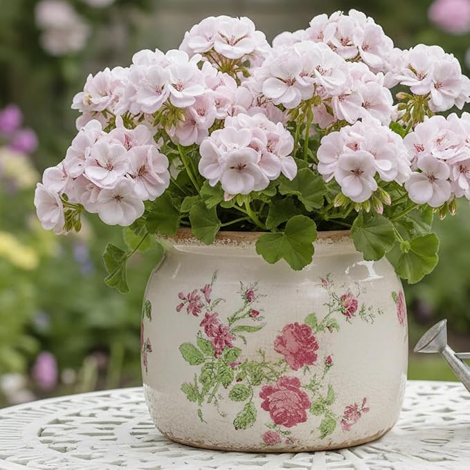 Ceramic Planters for Indoor Plants, Plant Pots with Drainage Hole, 6.29in. Flower Pots for Indoor Plants, Vintage Planters & Succulent Pots, Crackle Glaze Finish Plant Pots, Vintage Floral
