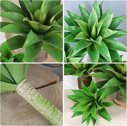 CXGS Artificial Agave Plant Large Fake Plants 2 Pack 22 Inch Faux Plants UV Resistant Agaves Greenery for Home Indoor and Outdoor Decor