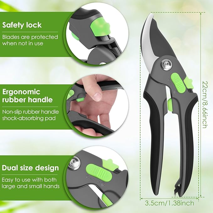 1 Pack Gardening Shears Pruning Garden Scissors Pruning Scissors For Gardening Pruner Shears With Rust Resistant Steel Blade Effortlessly Cuts