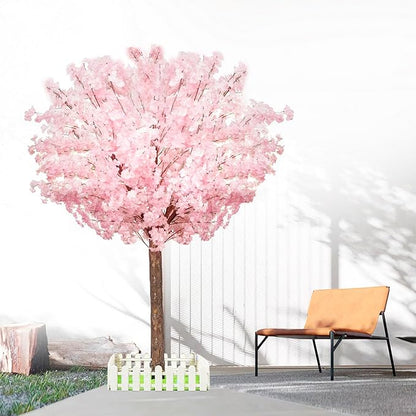 Artificial Cherry Trees Indoor Decor: Handmade Natural Fake Cherry Blossom Pink Tree Outdoor for Party Wedding Christmas