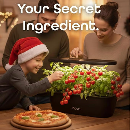Nouri 12 pod Smart Garden for Home Cooks | w/Heirloom Salad | Hydroponics Growing System | LED Grow Lights | Indoor Herb Garden Kit | Herb Growing Kit Indoors for Plant Lovers, Gardeners, Kitchen