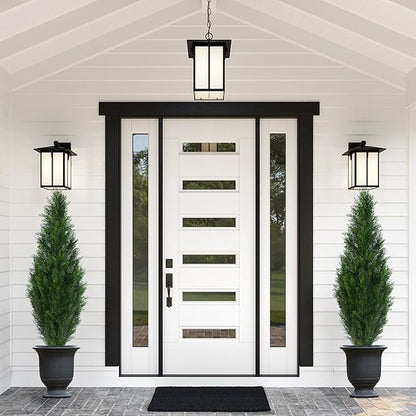 5FT Artificial Topiary Cedar Tree with Pot, Fake Cedar Plant for Indoor Outdoor Décor, UV Resistant Faux Evergreen Tree for Home, Garden, Porch, Office, Artificial Christmas Tree Alternative,2Pack