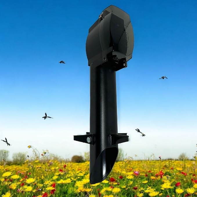 iMBAPrice IMBA-GPD19B-2 19.5" Black Low-Profile Outdoor Landscape Lighting Garden Post Enclosure with Integrated Cover for GFCI Electrical Outlets, 2-Pack