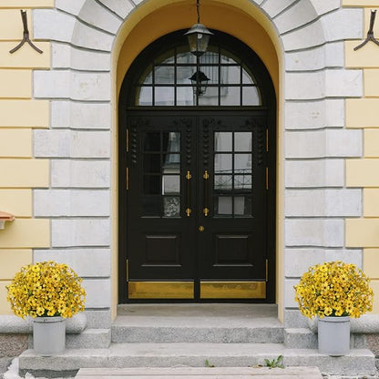 15 Bundles Artificial Flowers UV Resistant Outdoor Plants No Fade Faux Plastic Shrubs Fake Silk Flowers Window Box Garden Porch Home Decoration (Yellow)