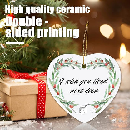Friendship Christmas Decorations - Sentimental Gifts for Women, Bridesmaid, Birthday, Long Distance Friends - Xmas Present