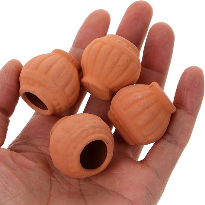 4Pcs Mini Terracotta Pots Small Clay Planters Lightweight Succulent Nursery Pots Garden Pottery for Indoor Outdoor Plants