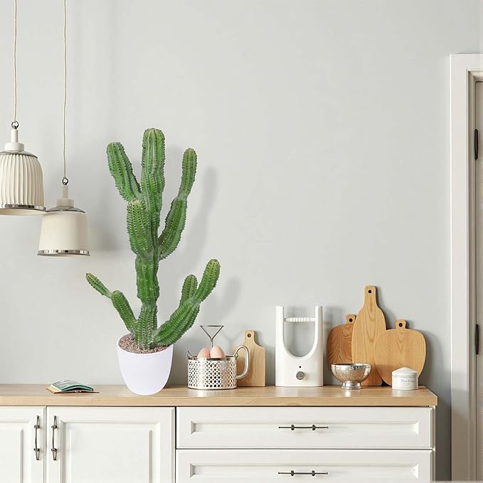 Artificial Cactus 26inch Faux Cacti Fake Saguaro Plants for Indoor Outdoor Home Office Garden Decor