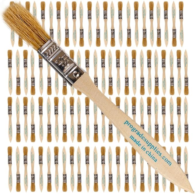 Pro Grade - Chip Paint Brushes - 96 Ea 1/2 Inch Chip Paint Brush Light Brown
