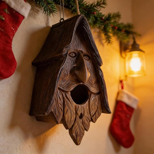 Gnome Open The Door Garden Decor Resin Tree Faces Decor Outdoor Fairy Garden Patio Lawn Porch (Tree House)