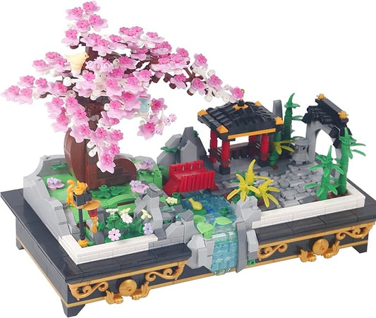 1008PCS Cherry Blossom Bonsai Tree Building Kit Toy,Japanese Style Sakura Tree Mini Building Blocks,Creative Botanical Bonsai Collection Gift for 6+ Kids and Adults