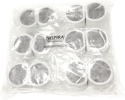 Nispira Water Filter Replacement Compatible with Drinkwell Pet Dog Cat Water Fountain Avalon, Pagoda, Seascape, Sedona, 12 Packs