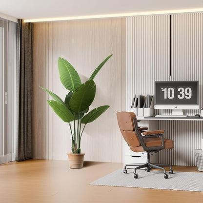 Artificial Travelers Palm Tree 4ft - Faux Tree Nearly Natural Indoor Outdoor, UV-Resistant Tall Artificial Plants, Standing Fake Plant, Bird of Paradise for Home Office Living Room Decor