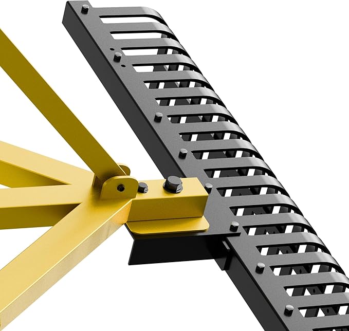 60" 3 Point Rock Rake for Tractors, Heavy-Duty Landscape Rake with 360° Rotation, Category 1 Hitch Attachment, Tow-Behind Pine Straw Harrow for Garden, Lawn Care, Farm, Black & Yellow