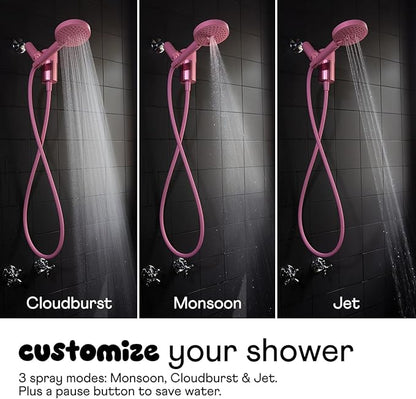 Sproos - Handheld Showerhead, High Performance Filtration System for Healthier Hair and Skin, Extra Long 70 Inch Hose, 3 Customized Spray Functions, 6 Colors (Golden Hour, Shower Filter Set)