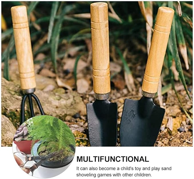 10pcs Succulent Planting Tool Set Mini Gardening Hand Tools for Potted Plants Bonsai Transplanting Kit Shovel and Rake for Indoor and Outdoor Use