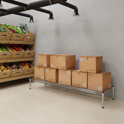 18" Deep x 60" Wide x 8" Height Wire Shelving Kit | 1-Tier | NSF Commercial Storage Rack Unit