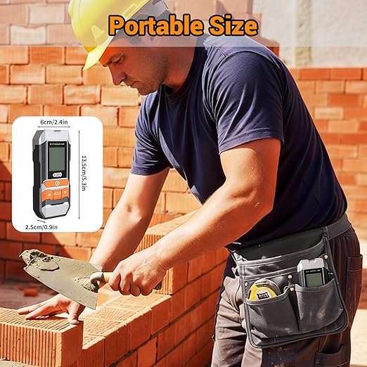 Wood Moisture Meter, 2 in 1 Pin & Pinless Moisture Tester, Digital Dampness Moisture Sensor Detector for Wood Firewood Drywall Paper Floor Woodworking, Water Leak Detector