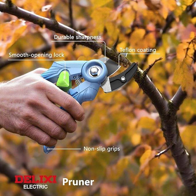 Small Garden Scissors for Gardening, Lightweight Hand Pruning Shears for Women, Sharp Stainless Steel Blade Mini Garden Clippers for Plants, Flowers [Ergonomic Soft Grip][Safety Lock]