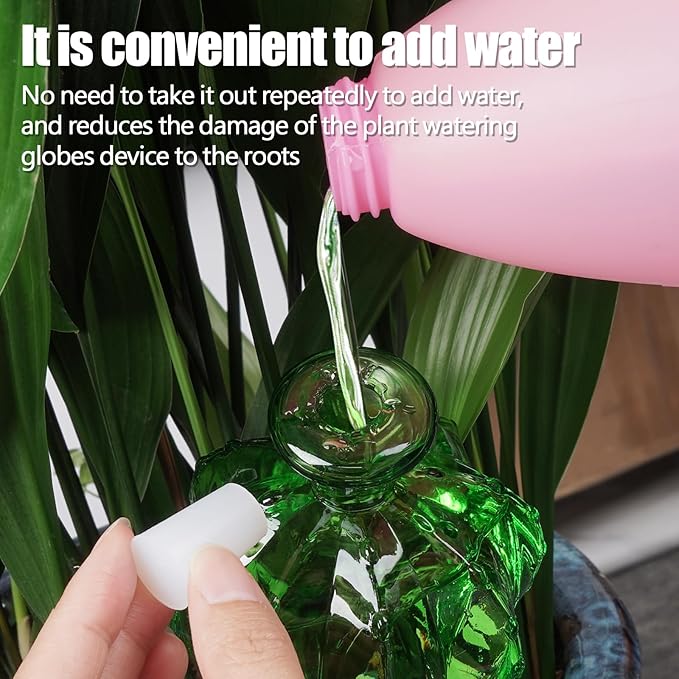 Self Watering Planter Insert. Plant Watering Devices. Plant Watering Bulbs. 3-PCS Plant Watering Globes. Cactus Shape Self Watering Globes