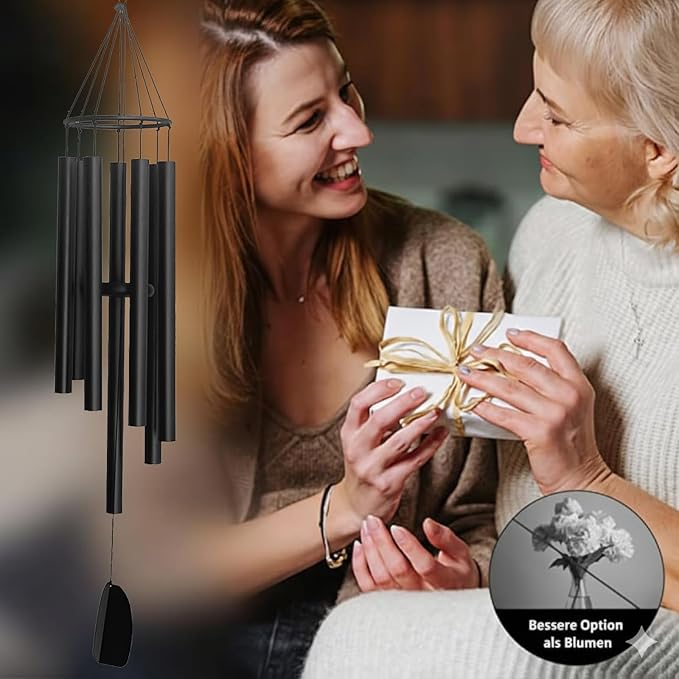 Wind Chimes for Outside Deep Tone, 47" Large WindChimes with 7 Tubes, 100% Rustproof Aluminum, Memorial Gift or Garden, Patio, Porch and Outdoor Décor
