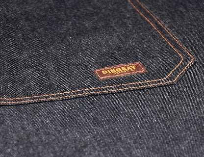 Professional Apron with Pockets, Mens Womens Chef Kitchen Bib Black Denim Apron for Cooking Grill BBQ Server, with Cross Back Straps and Towel Loop