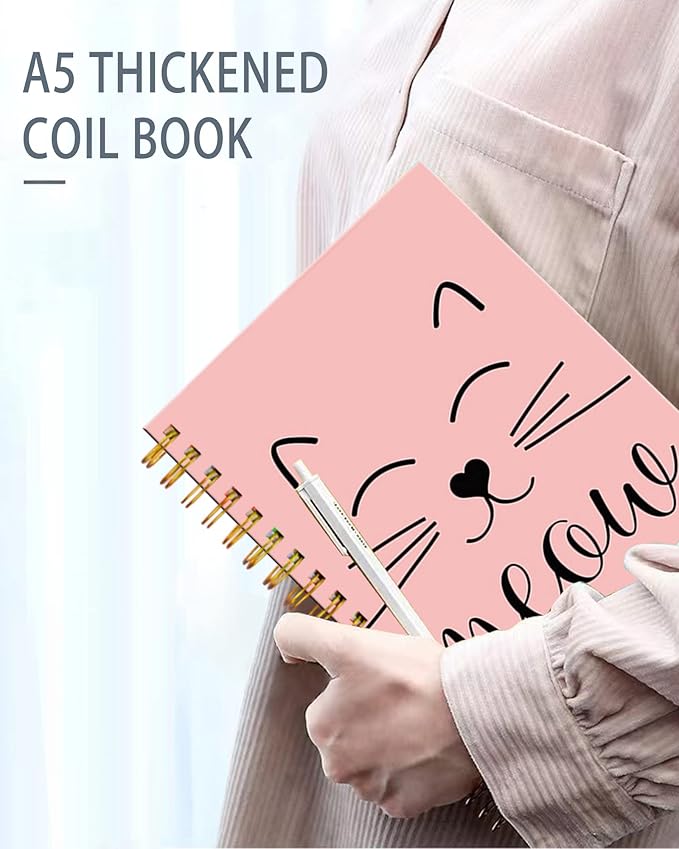 iampanda Spiral Journal Notebook,Strong TwinWire Binding with Premium Paper for Girl Women,Funny Design 60 Sheets A5 College Ruled NotebookJournal,Perfect for School Office Home Gifts,Cute Animal