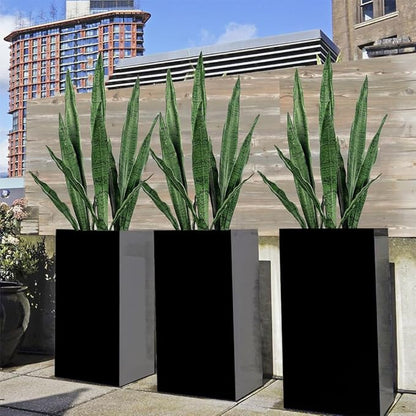 Melorca&Guilla Artificial Snake Plants 6PCS 30“ Tall Fake Snake Plant,Fake Agave Faux Snake Plants Sansevieria Artificial Greenery for Garden Shop Office Home Décor