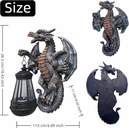 Dragon Tree Hugger with Solar Lantern 10.4 Inch Dragon Lamp Decor Statue Garden Yard Outdoor Outside Thoughtful Gifts for Women Mom Grandma
