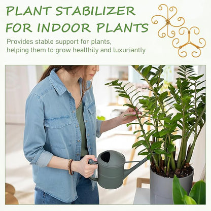 4-Pack Plant Stem Support, Plant Stabilizer for Indoor Plants, Monstera Plant Support System, Plant Stem Holder for Fixing Green Plants and Vines (A)