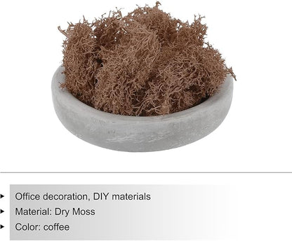 MECCANIXITY 3.5 OZ Moss Fake Craft Moss Artificial Moss Natural Preserved Moss for Craft Arts Floral DIY Project Wall Wedding Garden Patio Table Terrariums Decoration(Coffee)