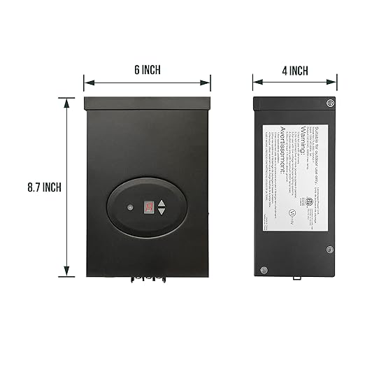GKOLED ETL Listed 300W Low Voltage Transformer for Landscape Lighting with Timer and Photocell Sensor, 120V AC to 12V/14V AC Power Pack, Fully Encapsulated Toroid Core, CEC VI Certified