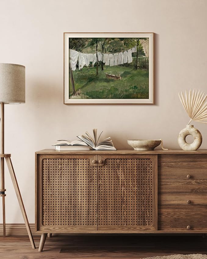 InSimSea Framed Canvas Wall Art for Living Room,Vintage Laundry Room Art Print, Antique Oil Painting, Country Landscape Vintage Wall Art Canvas,For Living Room, Bedroom, Office,Gallery 16x20In