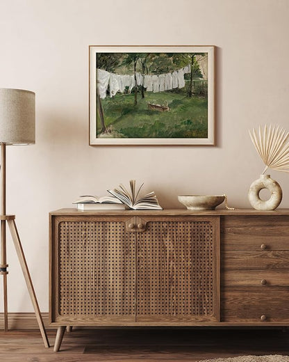 InSimSea Framed Canvas Wall Art for Living Room,Vintage Laundry Room Art Print, Antique Oil Painting, Country Landscape Vintage Wall Art Canvas,For Living Room, Bedroom, Office,Gallery 16x20In