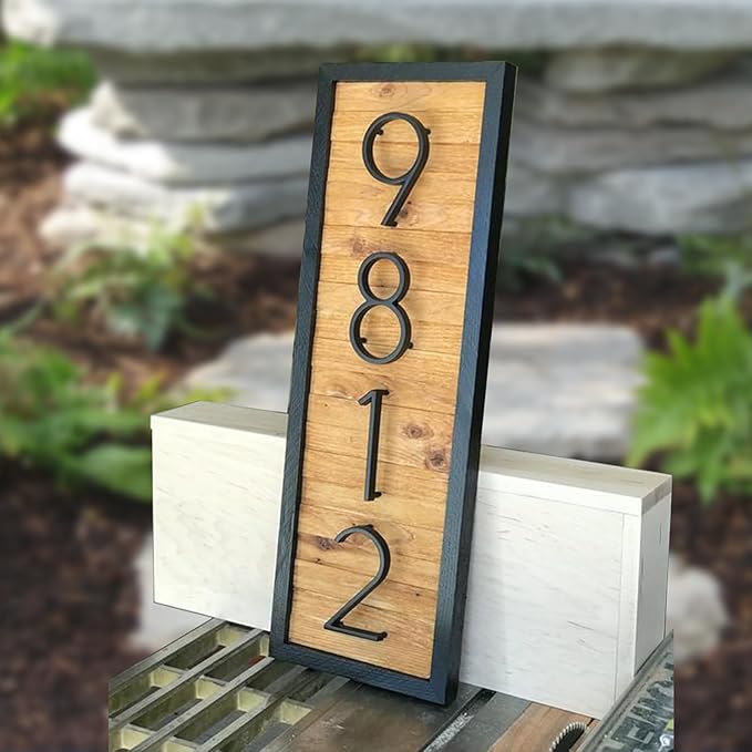 5" Floating Stainless Steel Address House Number, Modern Metal Anti-Rust House Numbers with Nail Kits for Door Garden Mailbox Decor Visibility Signage (0)